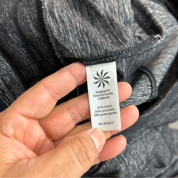 Athleta Quest metro slouch drawstring pull on pants S zip pockets charcoal gray - Picture 11 of 13